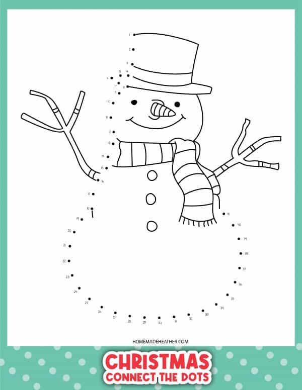 Free christmas dot to dot printables homemade heather