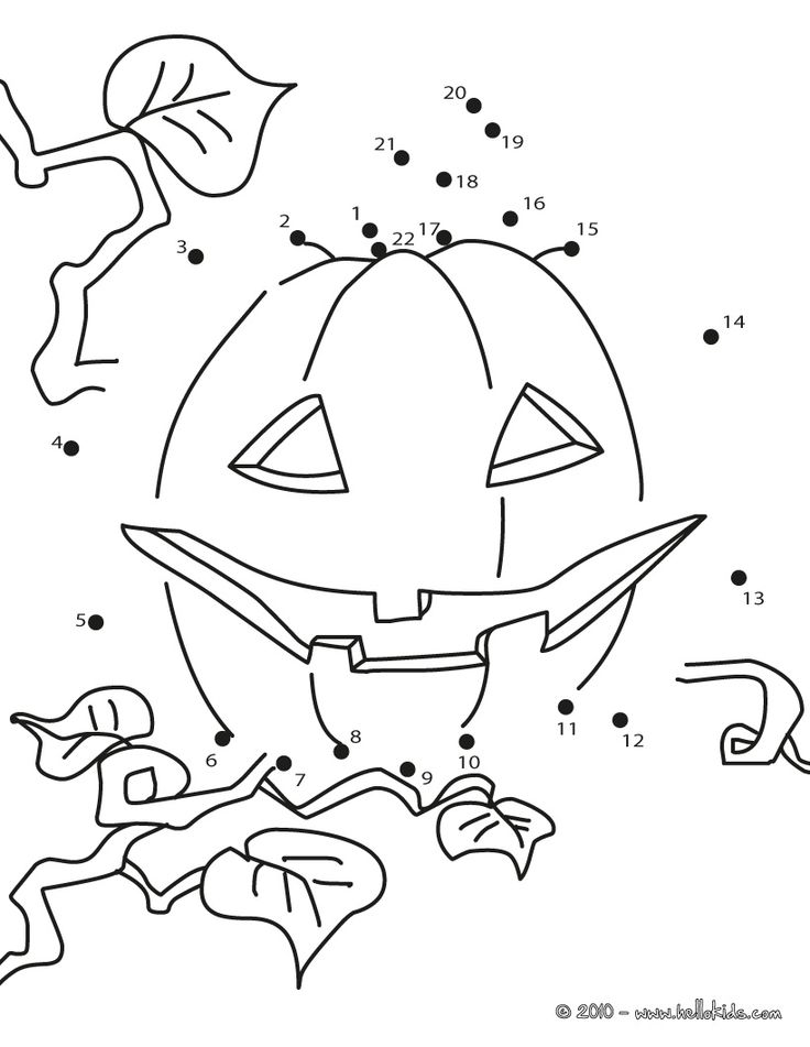 Halloween pumpkin dot to dot game halloween preschool halloween coloring halloween jack o lanterns
