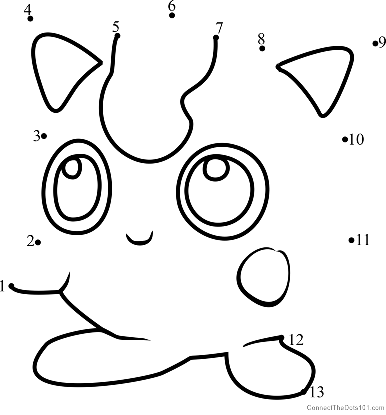 Jigglypuff pokemon go dot to dot printable worksheet coloring pages pokemon party pokemon coloring