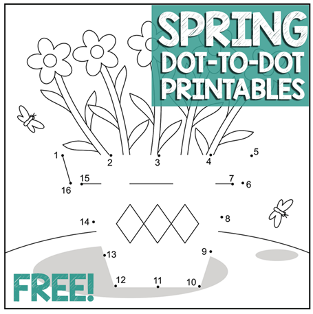 Spring dot to dot printables