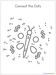 Spring dot to dot printables