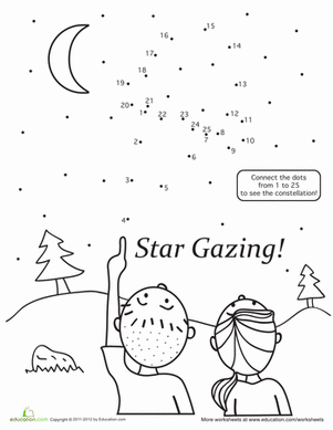 Connect the dots star gazing worksheet education connect the dots stargazing constellation activities