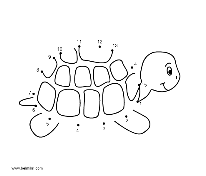 Printable coloring pages dot the dot