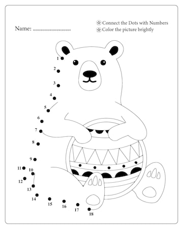 Premium vector cute animals dot to dot coloring pages for kids