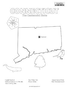 Connecticut coloring page