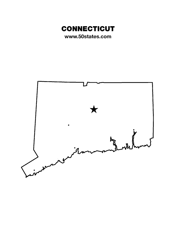 Connecticut map â