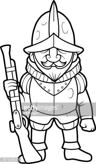 Conquistador stock clipart royalty