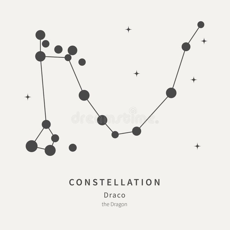 Draco constellation stock illustrations â draco constellation stock illustrations vectors clipart