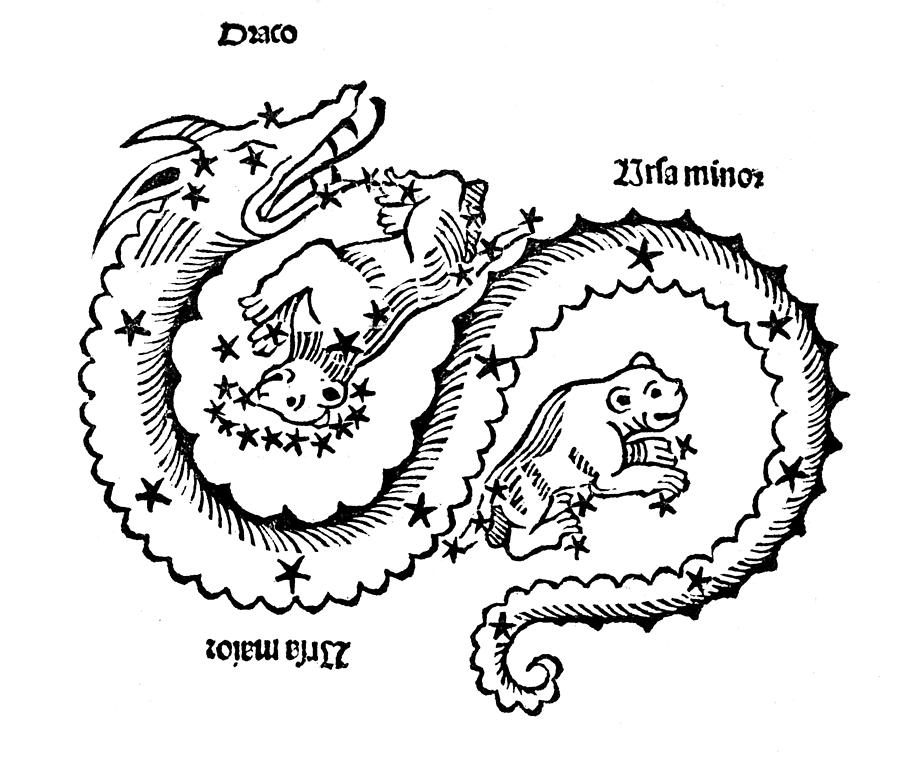 Draco ursa major and ursa minor photograph by us naval observatory library