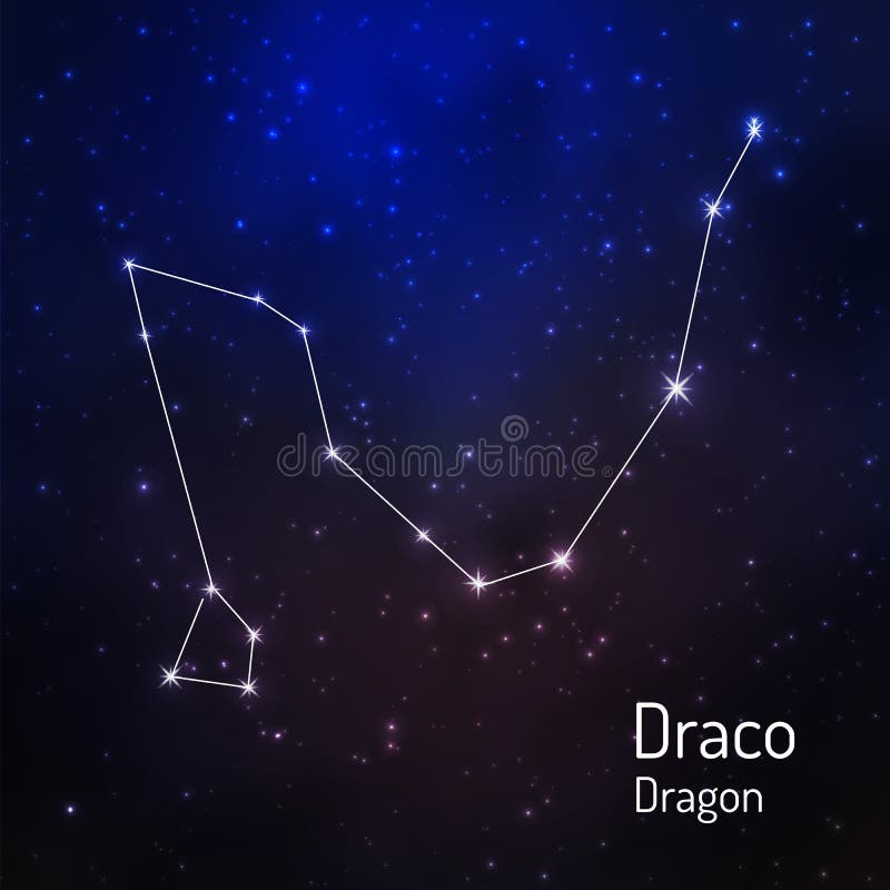 Draco constellation stock illustrations â draco constellation stock illustrations vectors clipart