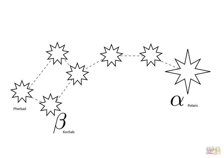 Ursa minor constellation coloring page free printable coloring pages coloring pages printable coloring pages free printable coloring pages