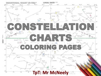 Constellation charts coloring pages by mr mcneely tpt