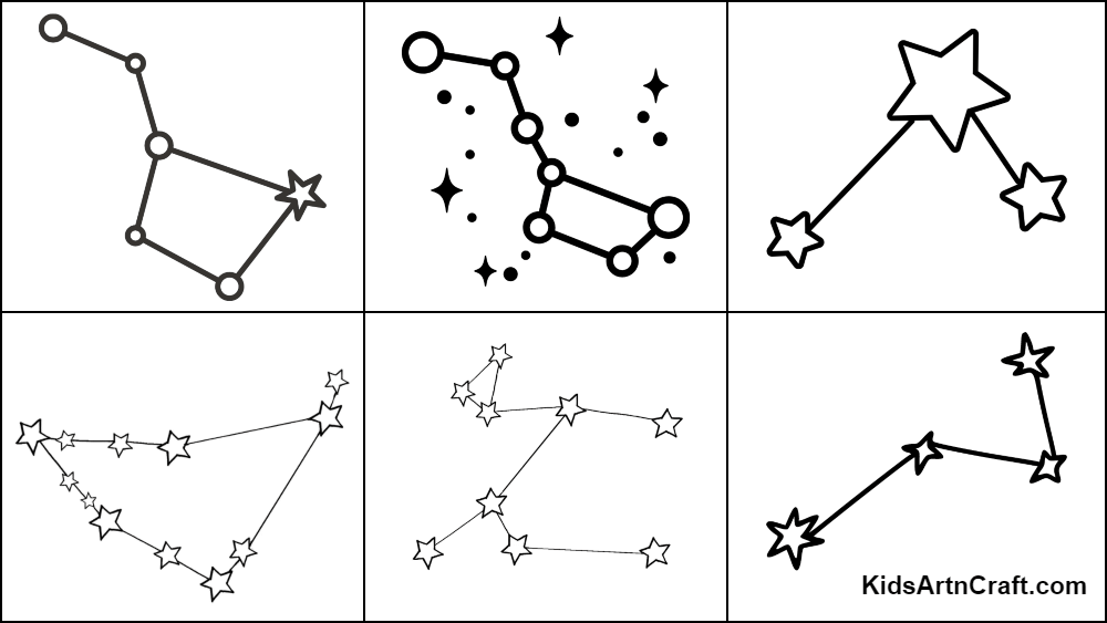 Constellations coloring pages for kids â free printables