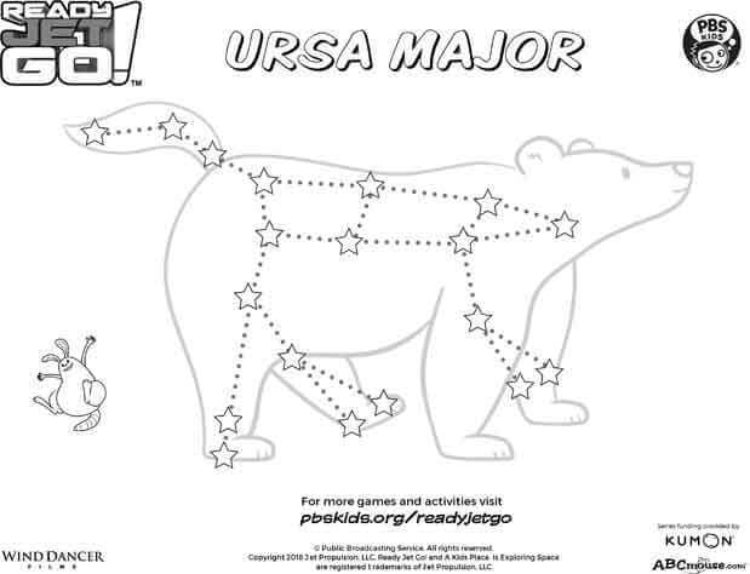 Ursa major constellation kids coloring pages kids for parents