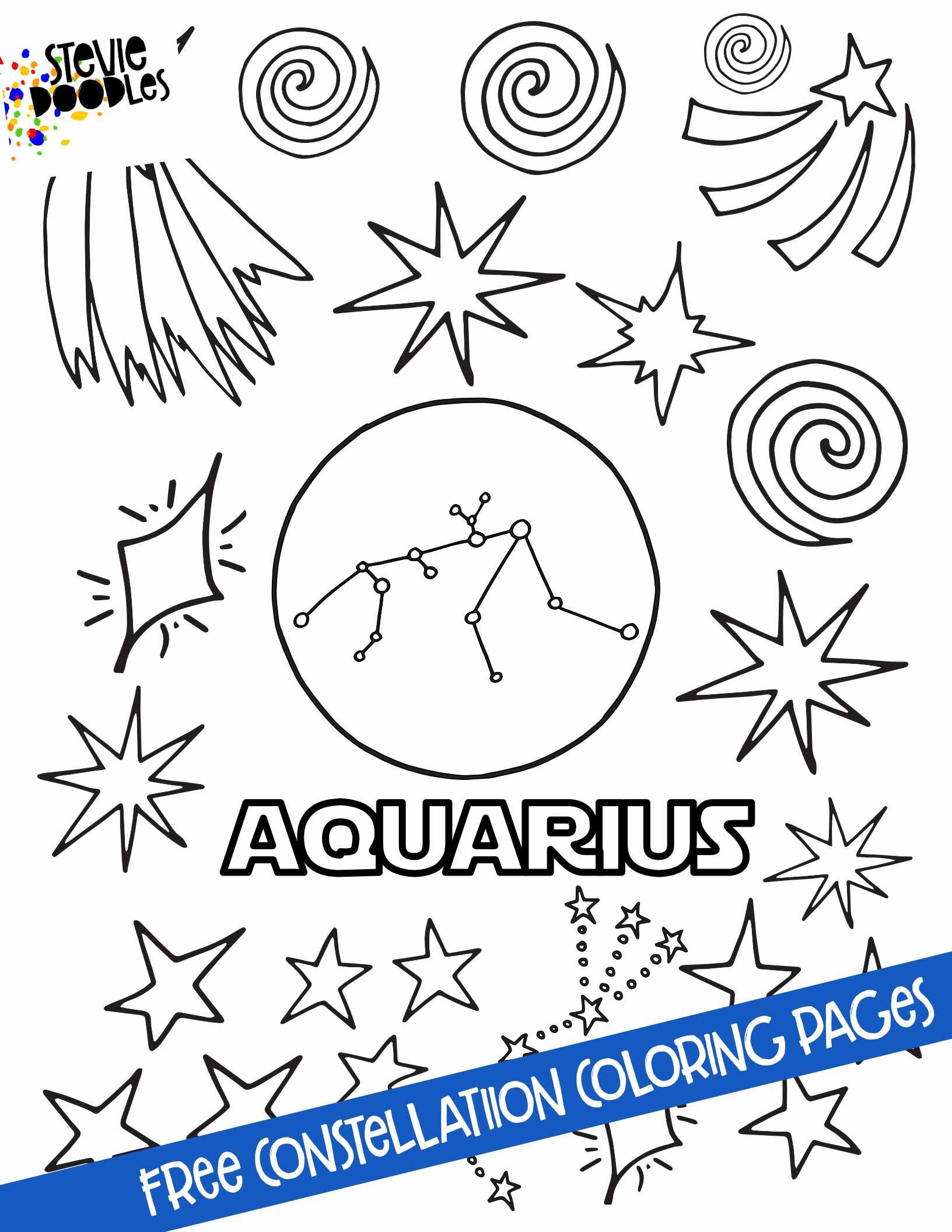 Constellations free constellation coloring pages â stevie doodles