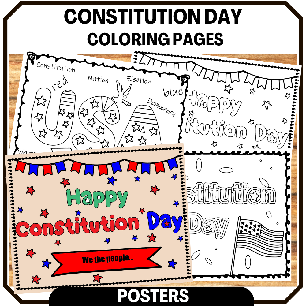 Constitution day coloring pages teaching resources