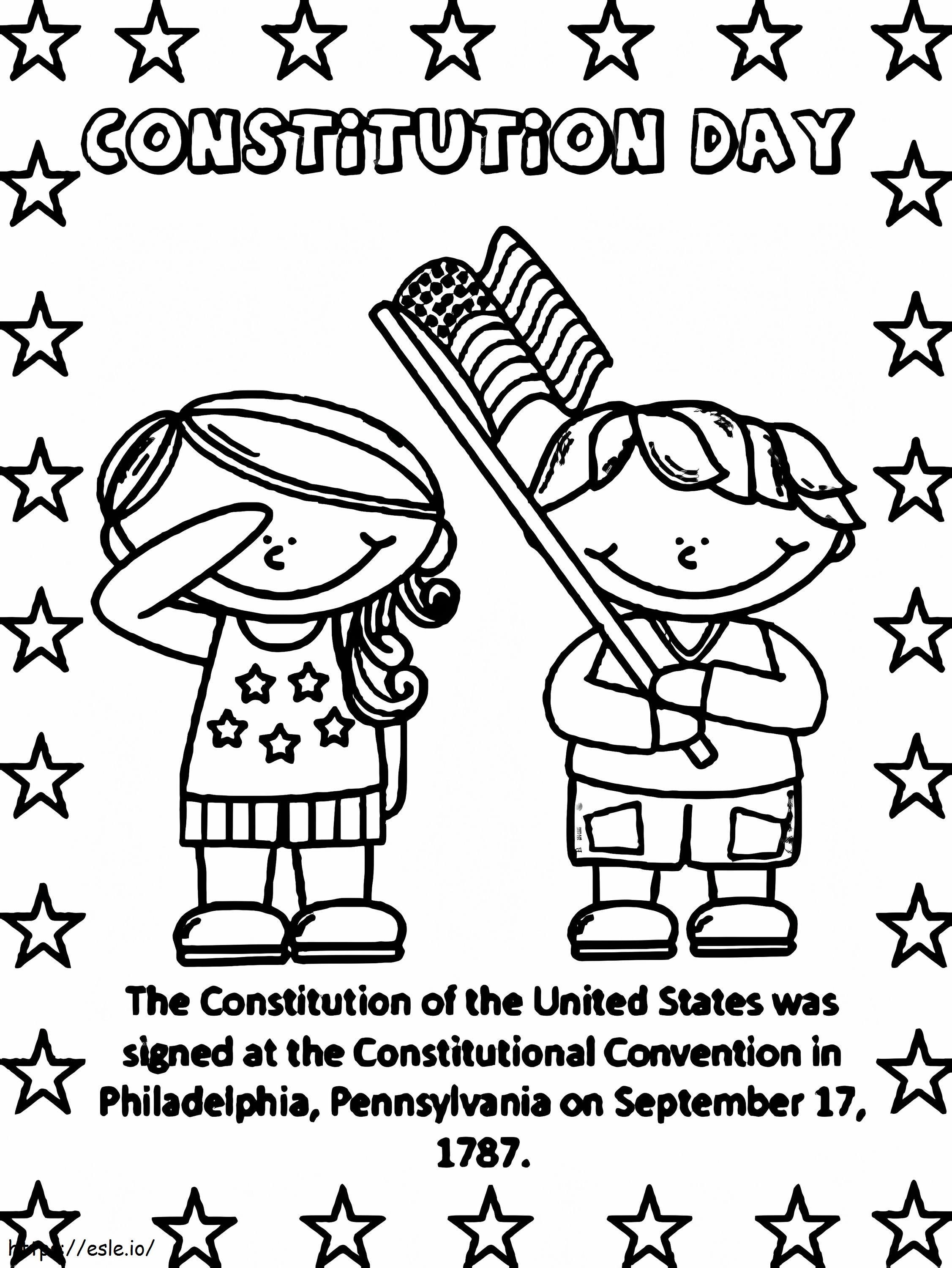 Constitutn day coloring page