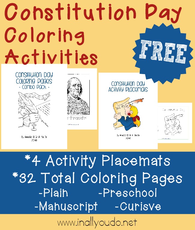 Constitution day coloring activities â in all you do