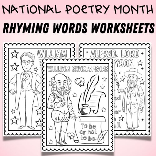 Famous poets coloring pages april national poetry month coloring sheets made by teachers