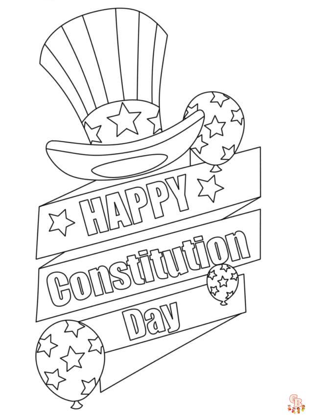 Printable constitution day coloring pages free for kids and adults