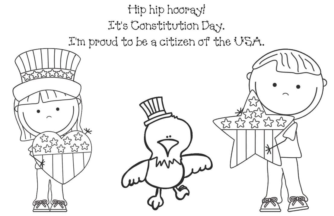 Constitution day coloring page