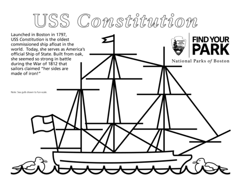 Uss constitution coloring page free printable coloring pages