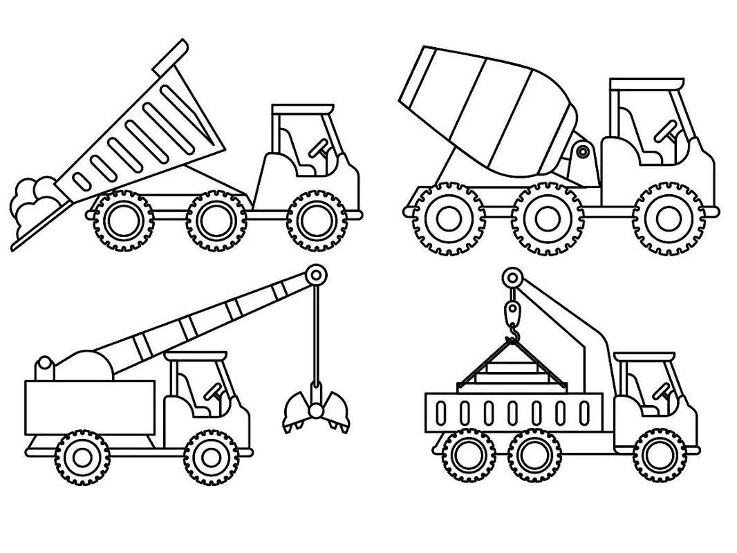 Construction coloring pages printable for free download