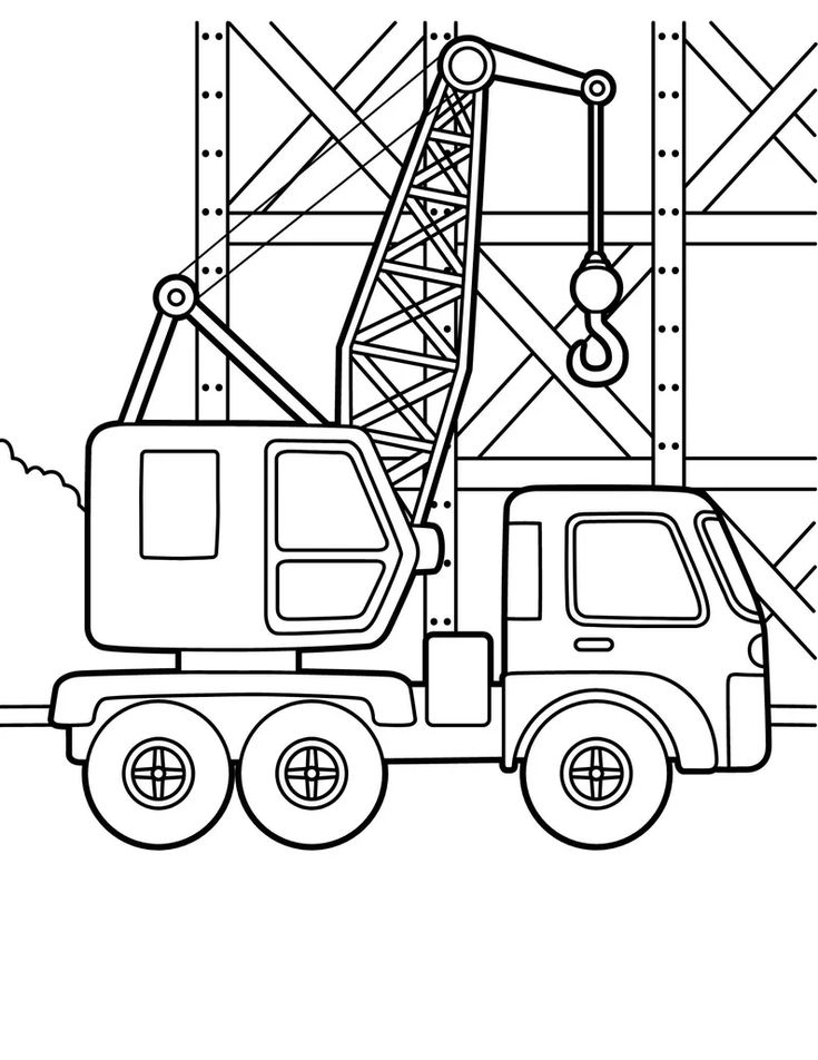 Constructions vehicles coloring pages boys coloring trucks