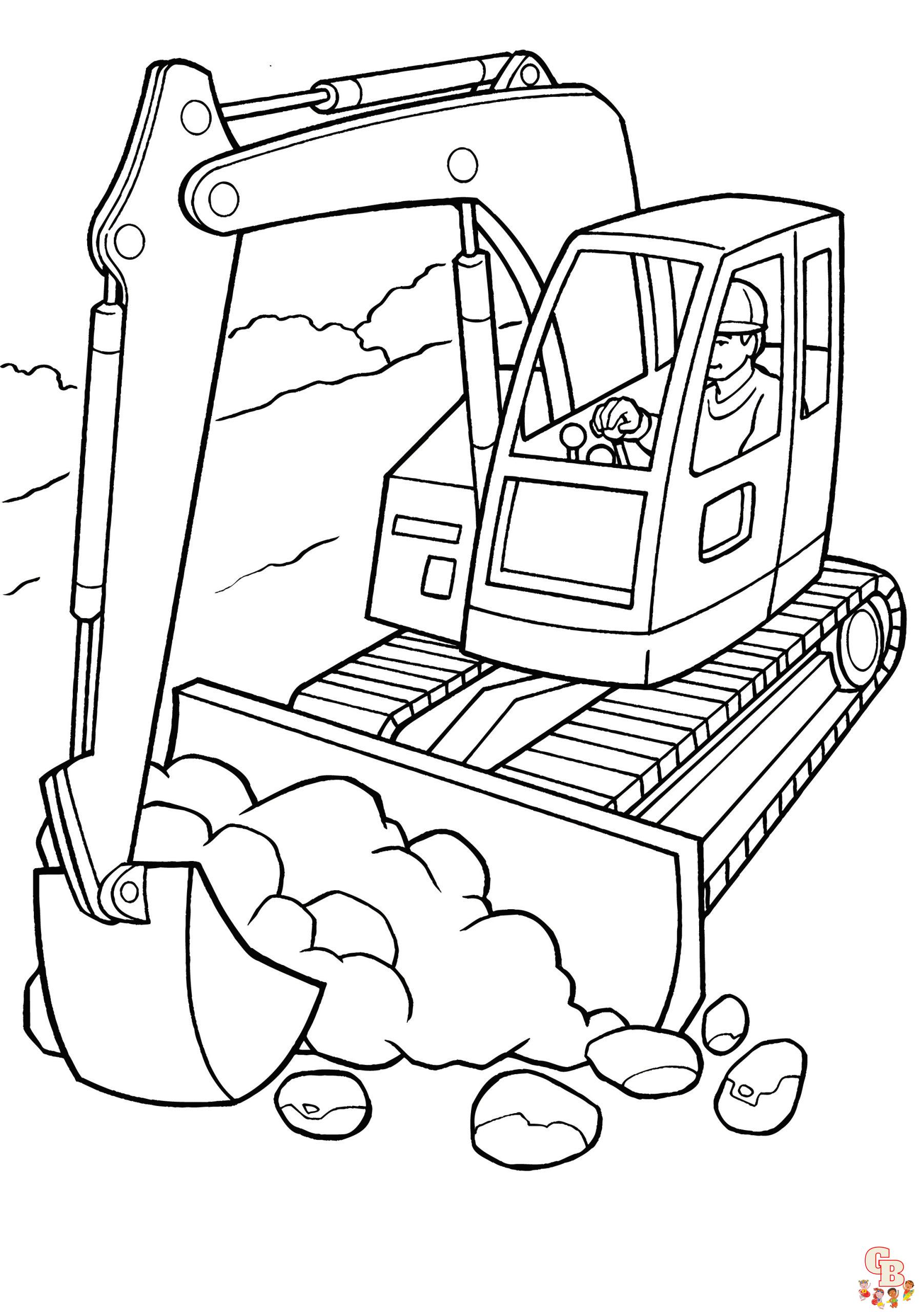 Construction coloring pages printable free easy