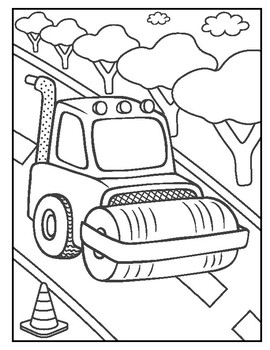 Constructiontrucks coloring pages for kids pdf by growing primary minds