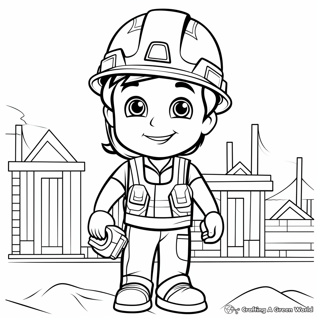 Construction coloring pages