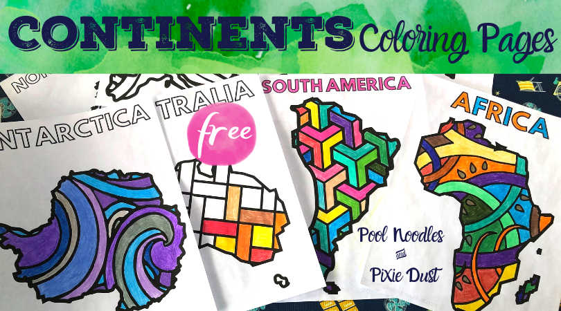 Free continent coloring pages