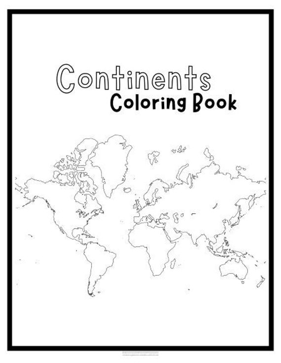 Continent coloring pages