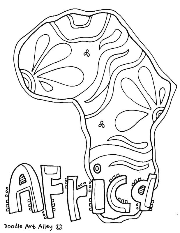 Continent coloring pages