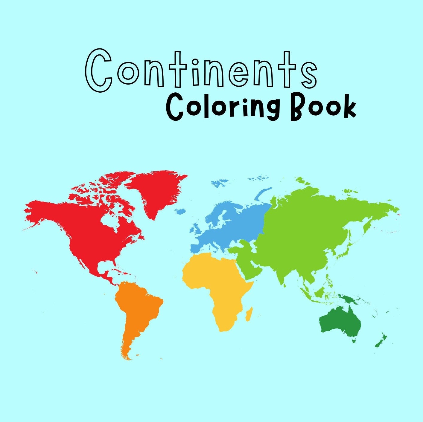 Continents coloring pages for kids coloring pages educational coloring pages