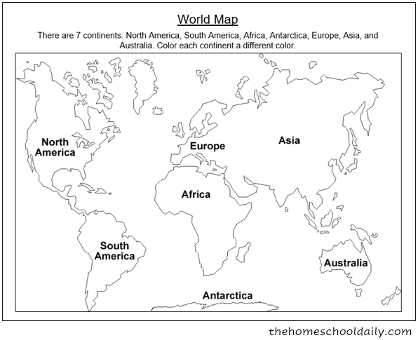 Free printable world maps activities