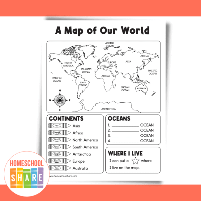 Seven continents worksheets