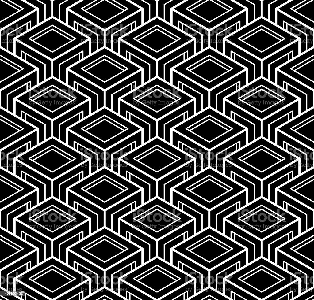 Illusive continuous monochrome pattern decorative abstract wallpaper