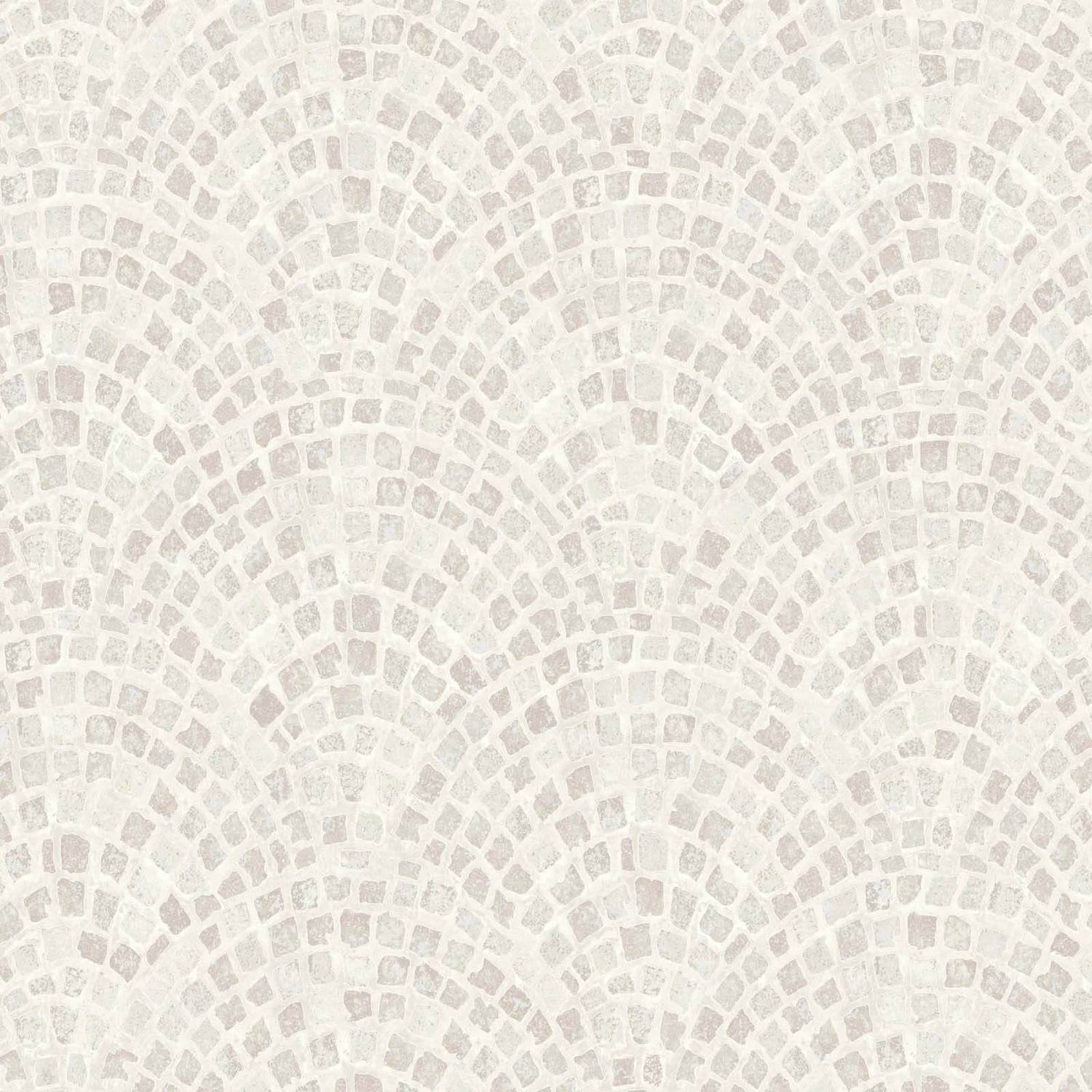 Ntour mosaic tile taupe wallpaper