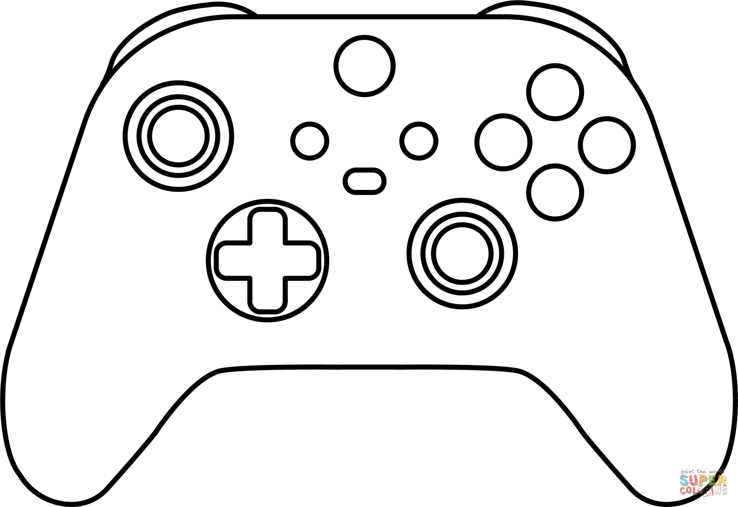Xbox controller coloring page free printable coloring pages