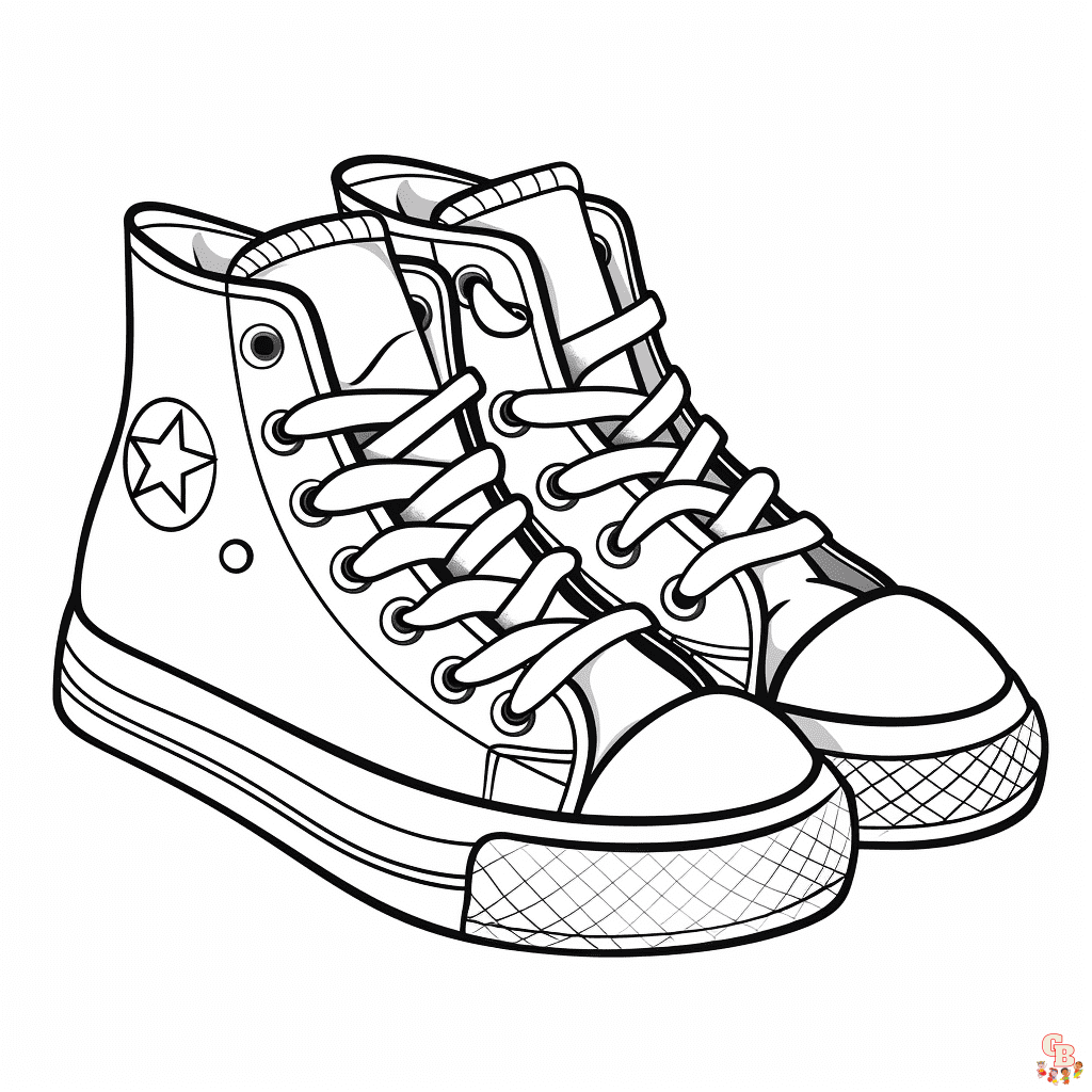 Printable converse coloring pages free for kids and adults