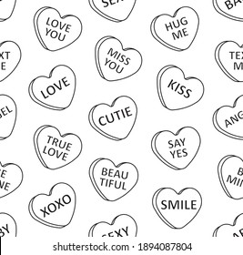 Thousand conversation hearts pattern royalty