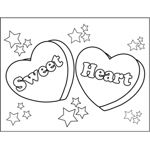 Sweet heart candy hearts printable coloring page free to download and print two caâ heart coloring pages valentines day coloring page valentine coloring pages