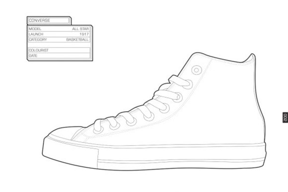 Sneaker coloring book for big kids