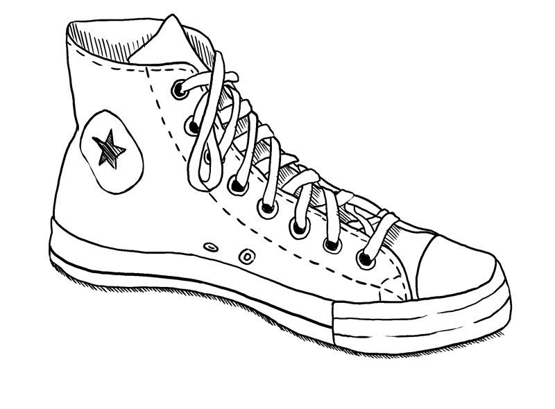 How to draw a sneaker â step by step