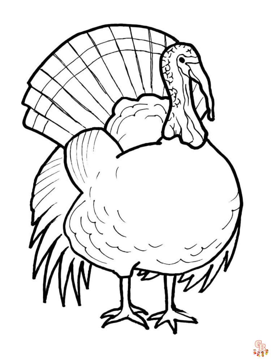 Enjoy free turkey coloring pages printable and have fun