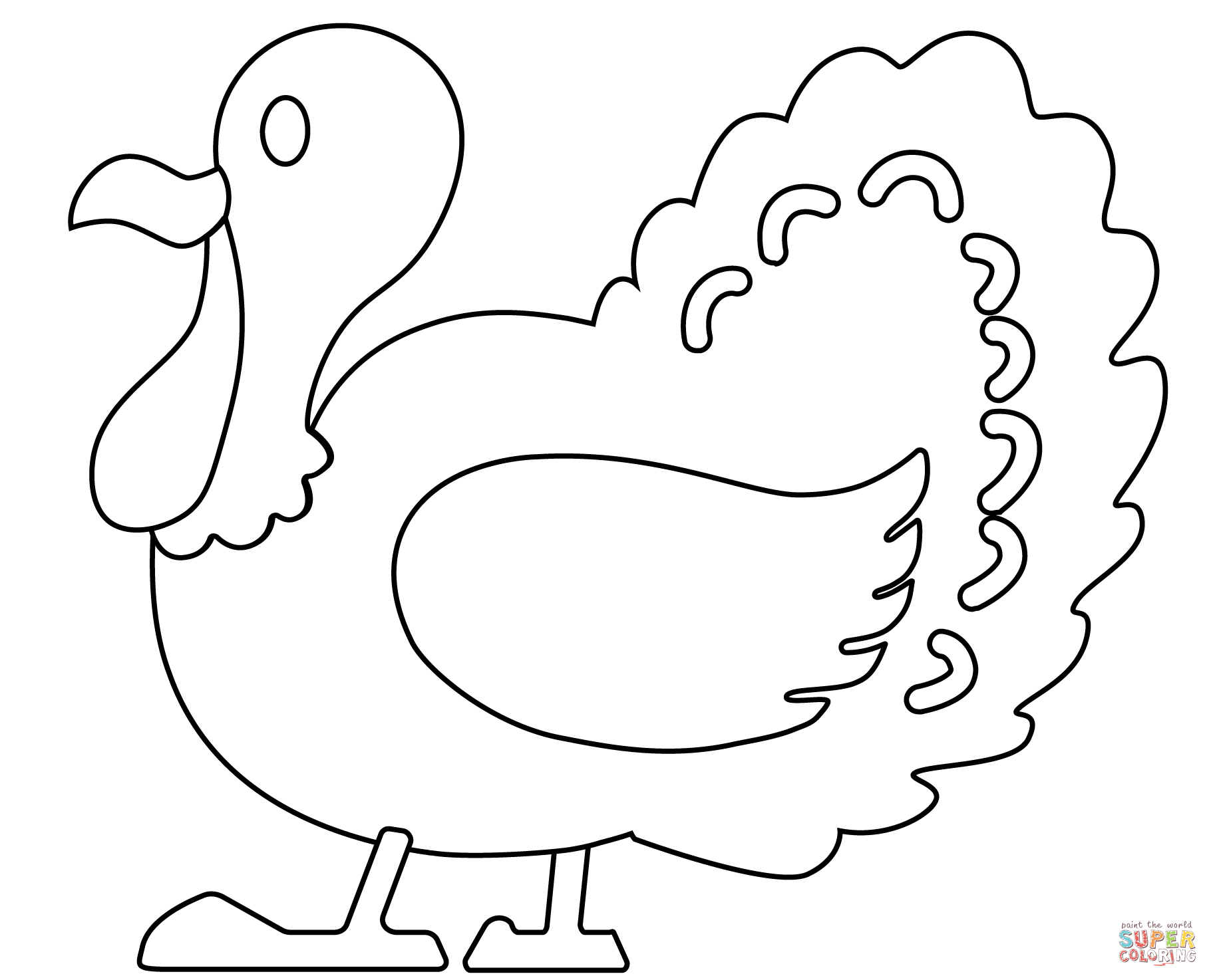 Turkey emoji coloring page free printable coloring pages