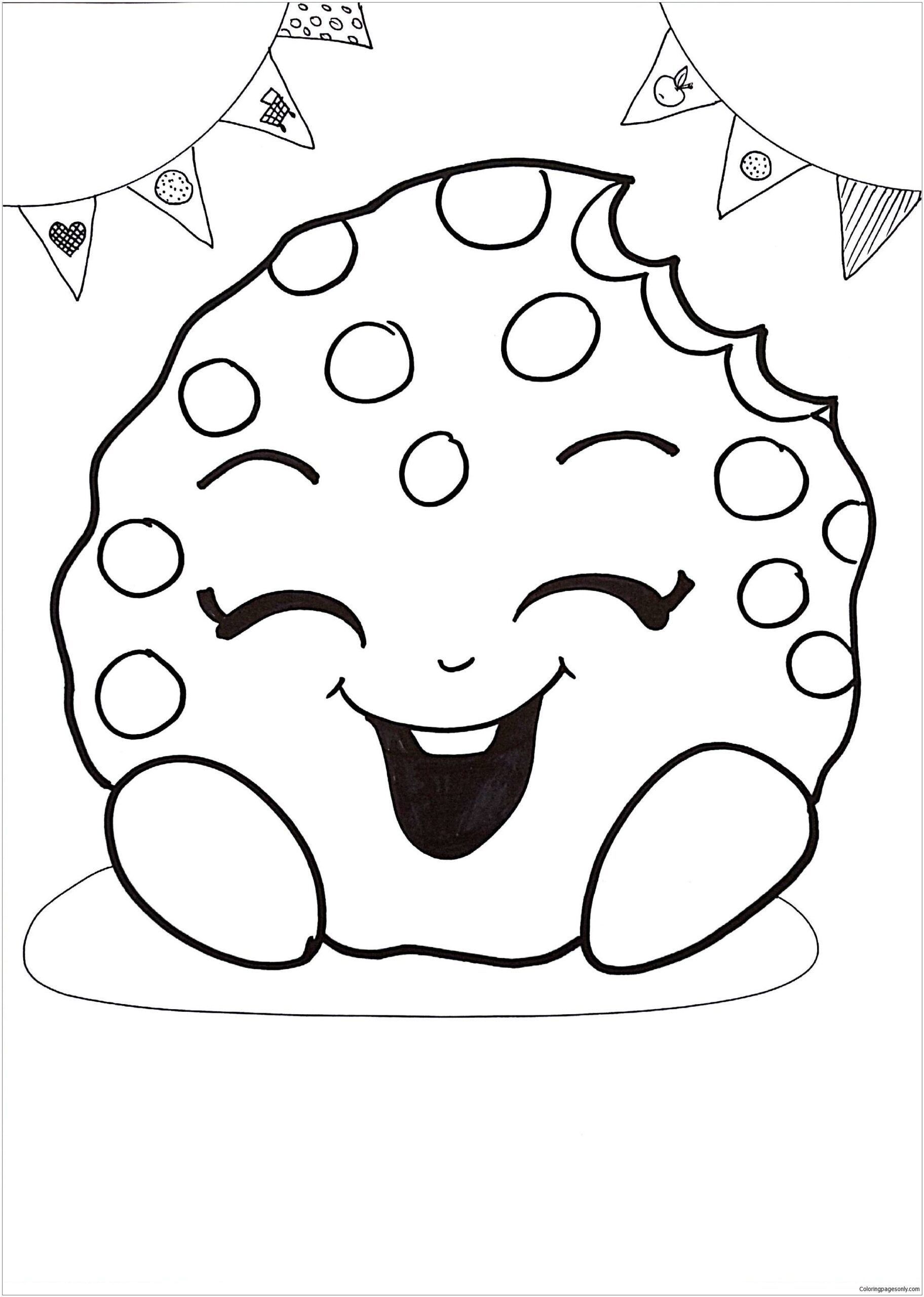 Freee cookie coloring pages pdf for kids