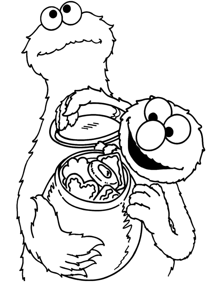 Cookie monster coloring pages