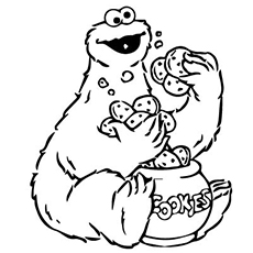 Top free printable cookie monster coloring pages online